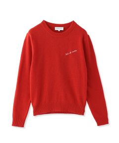 【MAISON LABICHE】エンブロイダリーレッドニットプルオーバー《WEB＆EPOCA THE SHOP店舗限定》