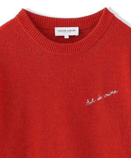 EPOCA / エポカ ニット・セーター | 【MAISON LABICHE】エンブロイダリーレッドニットプルオーバー《WEB＆EPOCA THE SHOP店舗限定》 | 詳細2