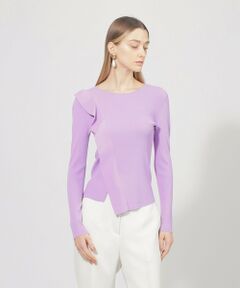 EPOCA / エポカ ニット・セーター | レーヨンストレッチ ラッフルデザインニット