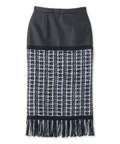 EPOCA / エポカ ロング・マキシ丈スカート | 【EZUMi】フリンジツイードタイトスカート《WEB＆EPOCA THE SHOP店舗限定》