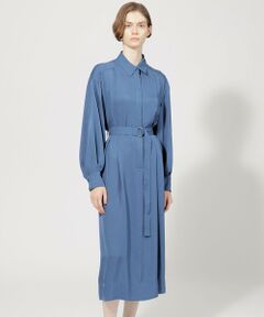 EPOCA / エポカ ロング・マキシ丈ワンピース | 【EPOCA DI BASE】 ブライトツイル シャツカラードレス 《WEB＆一部店舗限定》