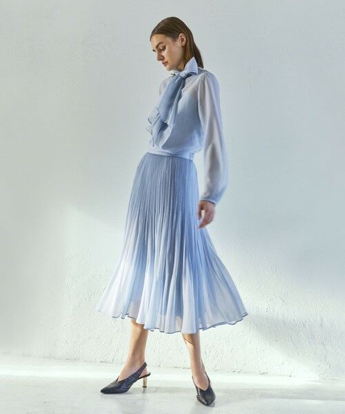 EPOCA / エポカ ロング・マキシ丈スカート | シアークロス プリーツスカート | 詳細1