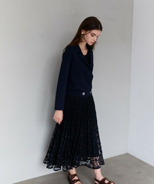 EPOCA / エポカ ノーカラージャケット | 【La maglia】 ショートニットジャケット | 詳細1