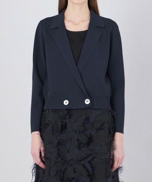 EPOCA / エポカ ノーカラージャケット | 【La maglia】 ショートニットジャケット | 詳細5