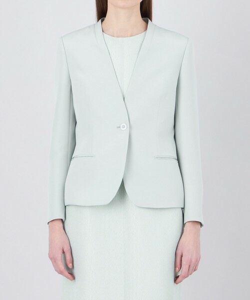 EPOCA / エポカ ノーカラージャケット | 【EPOCA DI BASE】 ウールシルクダブルクロス ノーカラージャケット 《WEB&一部店舗限定》 | 詳細3