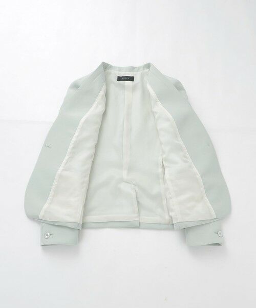 EPOCA / エポカ ノーカラージャケット | 【EPOCA DI BASE】 ウールシルクダブルクロス ノーカラージャケット 《WEB&一部店舗限定》 | 詳細9