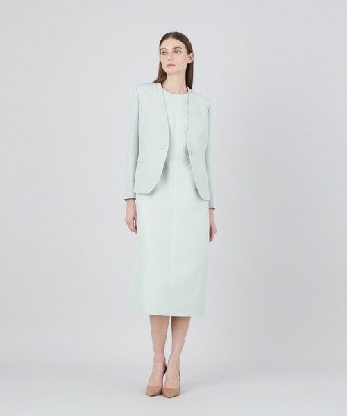 EPOCA / エポカ ノーカラージャケット | 【EPOCA DI BASE】 ウールシルクダブルクロス ノーカラージャケット 《WEB&一部店舗限定》 | 詳細2