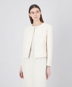 EPOCA / エポカ ノーカラージャケット | 【EPOCA DI BASE】 メタルラメジャカード ノーカラージャケット 《WEB＆一部店舗限定》