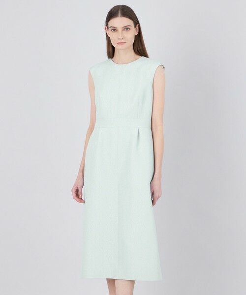 EPOCA / エポカ ロング・マキシ丈ワンピース | 【EPOCA DI BASE】 メタルラメジャカード ノースリーブドレス 《WEB&一部店舗限定》(グリーン3)