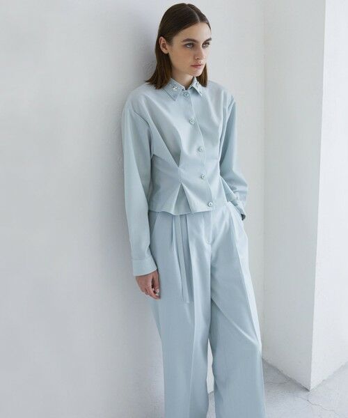 EPOCA / エポカ シャツ・ブラウス | クリーンウールトロ ビジューカラーブラウス | 詳細1