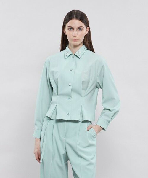 EPOCA / エポカ シャツ・ブラウス | クリーンウールトロ ビジューカラーブラウス | 詳細14