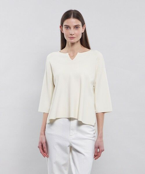 EPOCA/エポカ 【La maglia】 キーネックニットプルオーバー オフホワイト1 40 EPOCA/エポカ 【La maglia】 キーネックニットプルオーバー オフホワイト1 40