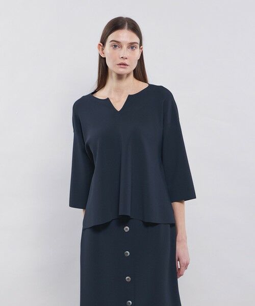 EPOCA/エポカ 【La maglia】 キーネックニットプルオーバー ネイビー2 40 EPOCA/エポカ 【La maglia】 キーネックニットプルオーバー ネイビー2 40
