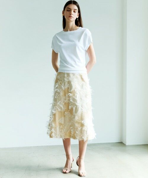 EPOCA / エポカ ロング・マキシ丈スカート | フィオーレフリンジジャカード Aラインスカート | 詳細1