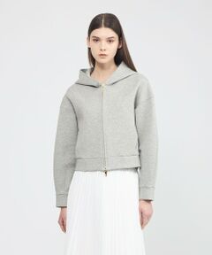 EPOCA / エポカ ノーカラージャケット | 【EPOCA STORIA】 コットンエアーダンボール ジップアップフーディー 《WEB＆EPOCA THE SHOP店舗限定》