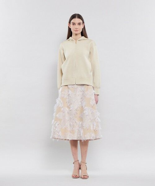 EPOCA / エポカ ノーカラージャケット | メタルライクヤーンニット ジップアップフーディー | 詳細2