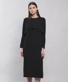 EPOCA / エポカ ロング・マキシ丈ワンピース | ソフトダブルクロス Iラインドレス