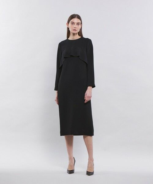 EPOCA / エポカ ロング・マキシ丈ワンピース | ソフトダブルクロス Iラインドレス | 詳細1