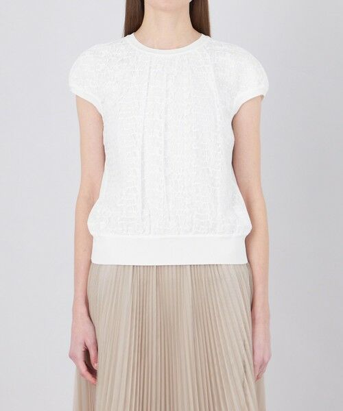 EPOCA / エポカ ニット・セーター | リバーレースコンビ フレンチスリーブニット | 詳細5