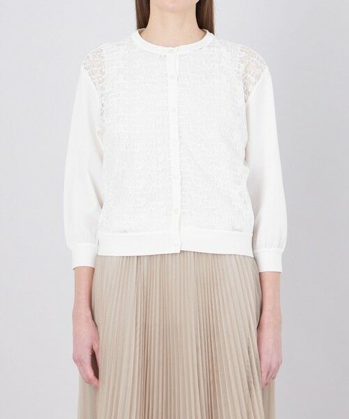 EPOCA / エポカ ニット・セーター | リバーレースコンビ ニットカーディガン | 詳細3