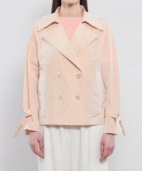 EPOCA / エポカ ノーカラージャケット | ライトメモリータフタ ショートトレンチコート | 詳細8