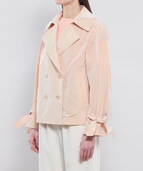 EPOCA / エポカ ノーカラージャケット | ライトメモリータフタ ショートトレンチコート | 詳細9