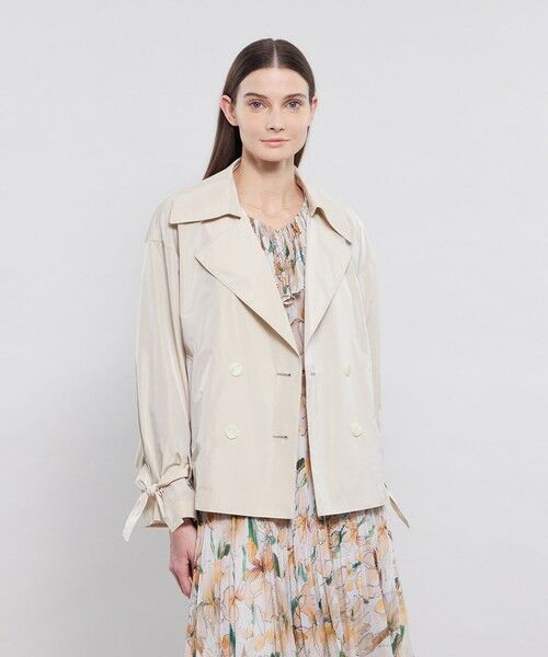 EPOCA / エポカ ノーカラージャケット | ライトメモリータフタ ショートトレンチコート | 詳細16