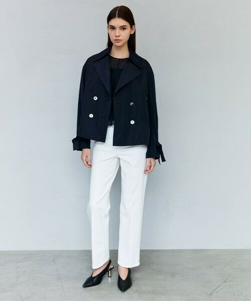 EPOCA / エポカ ノーカラージャケット | ライトメモリータフタ ショートトレンチコート | 詳細2