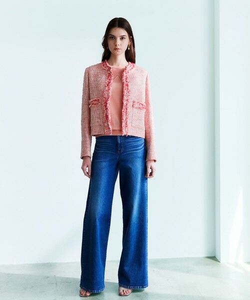 EPOCA / エポカ ノーカラージャケット | ライトファンシーツィード ノーカラージャケット | 詳細1