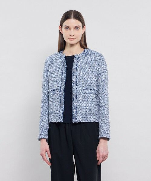 EPOCA / エポカ ノーカラージャケット | ライトファンシーツィード ノーカラージャケット | 詳細13