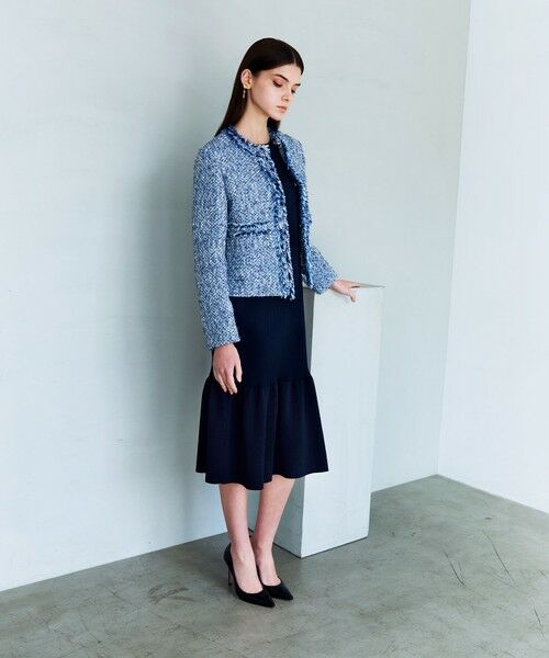 EPOCA / エポカ ノーカラージャケット | ライトファンシーツィード ノーカラージャケット | 詳細2