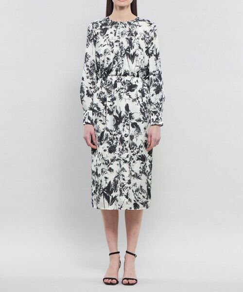 EPOCA / エポカ ロング・マキシ丈ワンピース | シャドウフラワープリント Iラインドレス | 詳細3