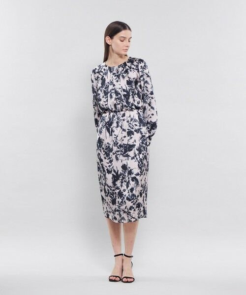 EPOCA / エポカ ロング・マキシ丈ワンピース | シャドウフラワープリント Iラインドレス | 詳細2