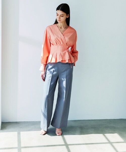 EPOCA / エポカ シャツ・ブラウス | スビンタイプライター カシュクールブラウス | 詳細1