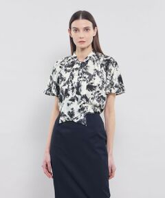 EPOCA / エポカ シャツ・ブラウス | シャドウフラワープリント ボウタイブラウス