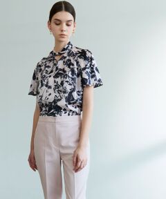 EPOCA / エポカ シャツ・ブラウス | シャドウフラワープリント ボウタイブラウス