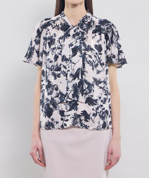 EPOCA / エポカ シャツ・ブラウス | シャドウフラワープリント ボウタイブラウス | 詳細7