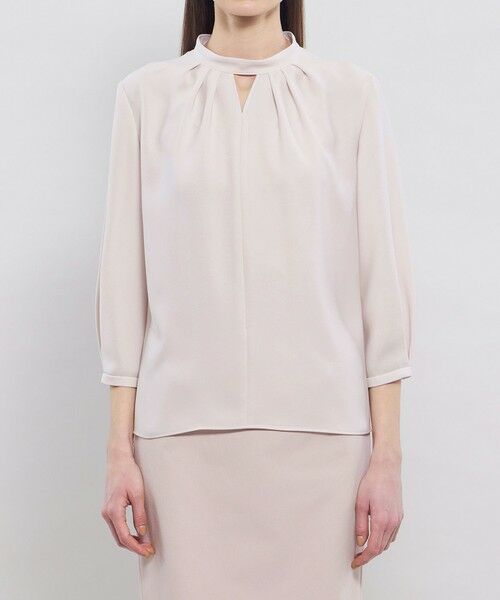 EPOCA / エポカ シャツ・ブラウス | ストレッチバックサテン スタンドカラーブラウス | 詳細5