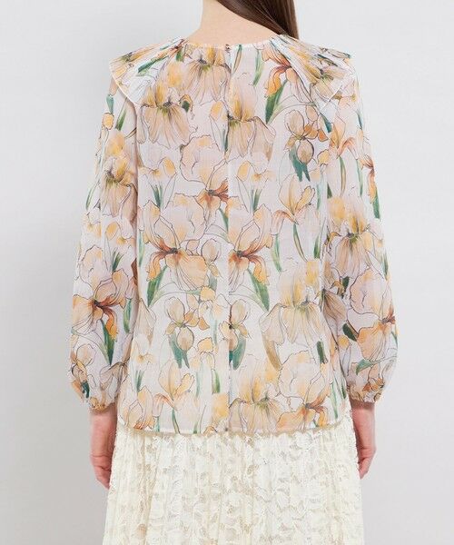 EPOCA / エポカ シャツ・ブラウス | ウォーターカラーフラワープリント ラッフルブラウス | 詳細6