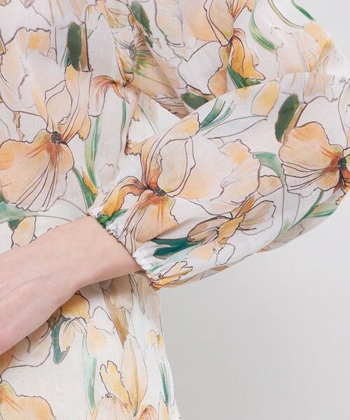 EPOCA / エポカ シャツ・ブラウス | ウォーターカラーフラワープリント ラッフルブラウス | 詳細7