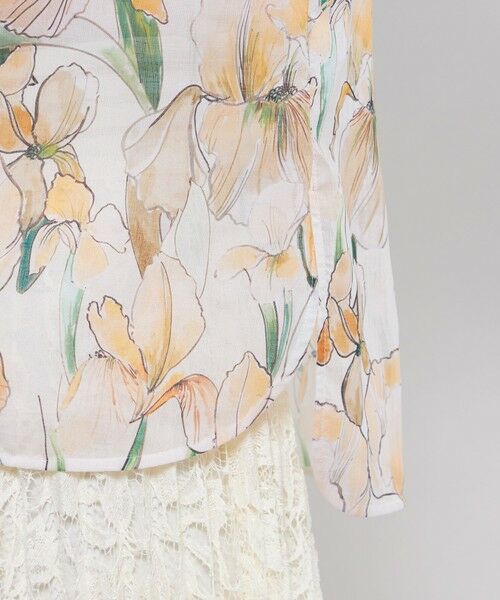 EPOCA / エポカ シャツ・ブラウス | ウォーターカラーフラワープリント ラッフルブラウス | 詳細8