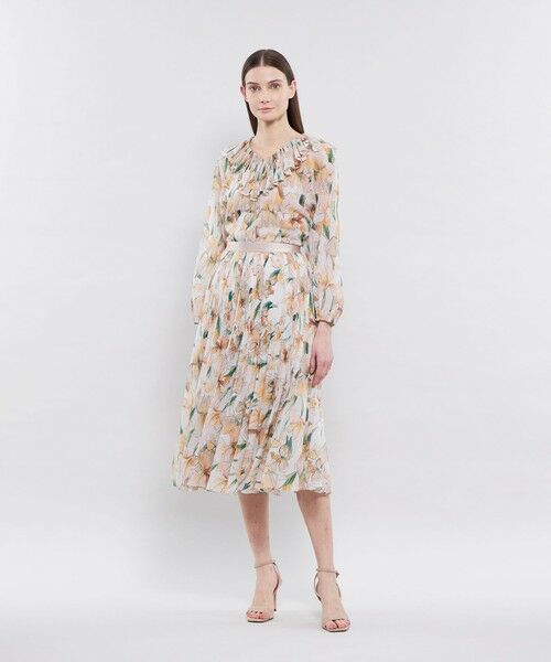 EPOCA / エポカ シャツ・ブラウス | ウォーターカラーフラワープリント ラッフルブラウス | 詳細3