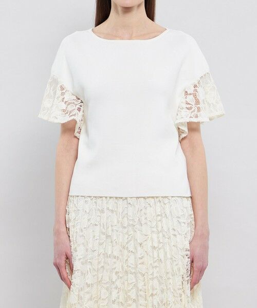 EPOCA / エポカ ニット・セーター | チューリップレースコンビ ニットプルオーバー | 詳細3