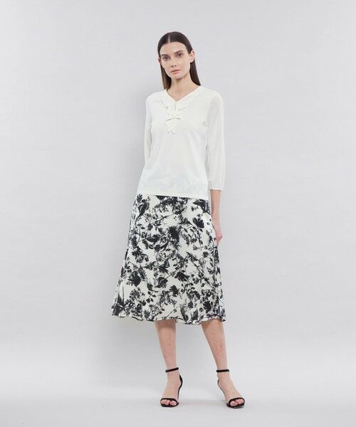 EPOCA / エポカ ロング・マキシ丈スカート | シャドウフラワープリント フレアスカート | 詳細3