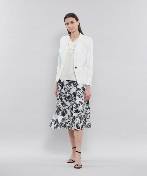EPOCA / エポカ ロング・マキシ丈スカート | シャドウフラワープリント フレアスカート | 詳細4