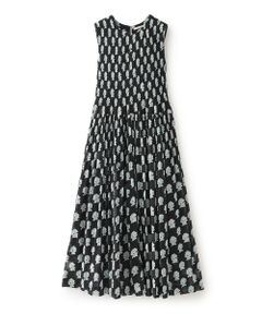 EPOCA / エポカ ロング・マキシ丈ワンピース | 【ne quittez pas】プリントシャーリングドレス《WEB＆EPOCA THE SHOP店舗限定》