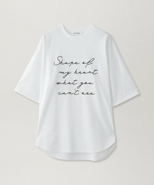 EPOCA/エポカ 【SACRA】カーシブロゴカットソー《WEB&EPOCA THE SHOP店舗限定》 ホワイト1 38 EPOCA/エポカ 【SACRA】カーシブロゴカットソー《WEB&EPOCA THE SHOP店舗限定》 ホワイト1 38