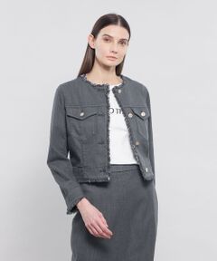 EPOCA / エポカ ノーカラージャケット | 【EPOCA STORIA】 ライトデニム ノーカラージャケット 《WEB＆EPOCA THE SHOP店舗限定》