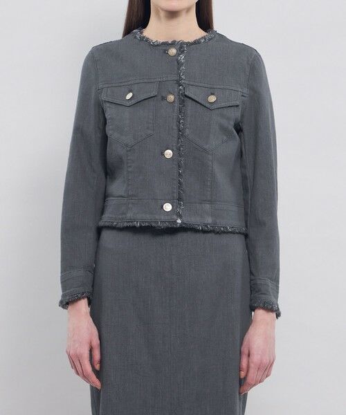EPOCA / エポカ ノーカラージャケット | 【EPOCA STORIA】 ライトデニム ノーカラージャケット 《WEB＆EPOCA THE SHOP店舗限定》 | 詳細3