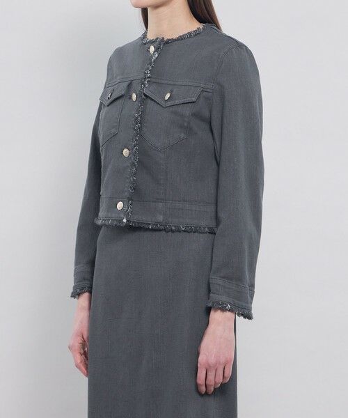 EPOCA / エポカ ノーカラージャケット | 【EPOCA STORIA】 ライトデニム ノーカラージャケット 《WEB＆EPOCA THE SHOP店舗限定》 | 詳細4